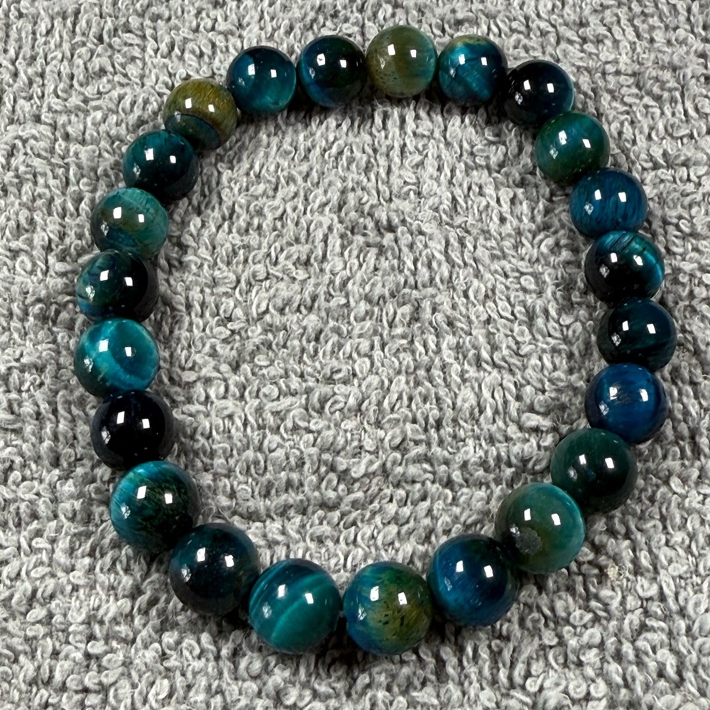 Blue Bead Natural Bracelet